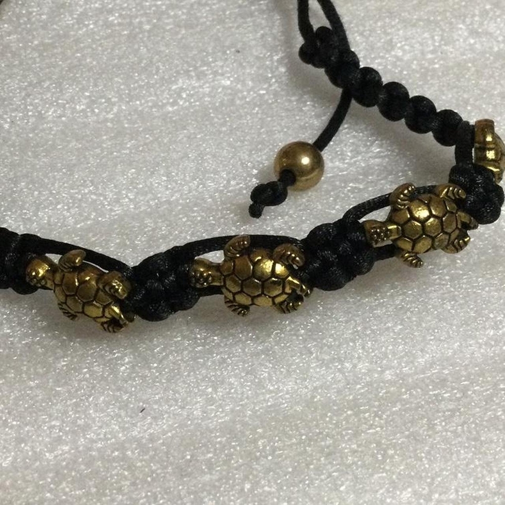 Black and Gold Turtle Bracelet